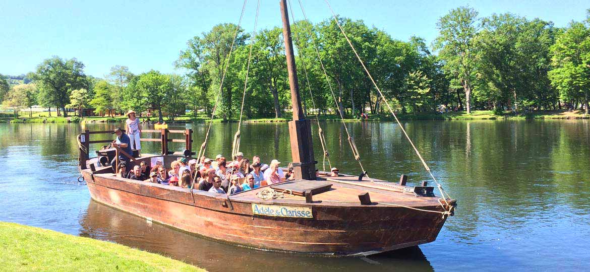 Gabare au Moulin du Boisset