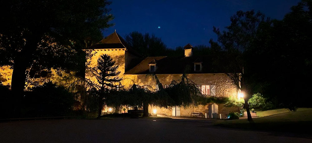 Moulin du Boisset by night